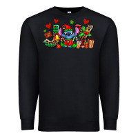 Black joy with christmas elf stitch Premium Sweatshirt - AdoDesignShop