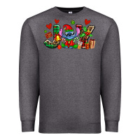 Charcoal Heather joy with christmas elf stitch Premium Sweatshirt - AdoDesignShop