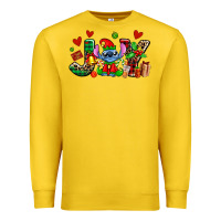 Lemon joy with christmas elf stitch Premium Sweatshirt - AdoDesignShop