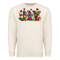 Joy With Christmas Elf Stitch Premium Sweatshirt | Teevron