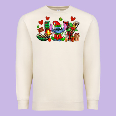 Joy With Christmas Elf Stitch Premium Sweatshirt Designed By Adodesignshop