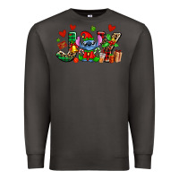 Smoke joy with christmas elf stitch Premium Sweatshirt - AdoDesignShop
