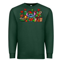 Sports Green joy with christmas elf stitch Premium Sweatshirt - AdoDesignShop