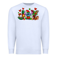 White joy with christmas elf stitch Premium Sweatshirt - AdoDesignShop