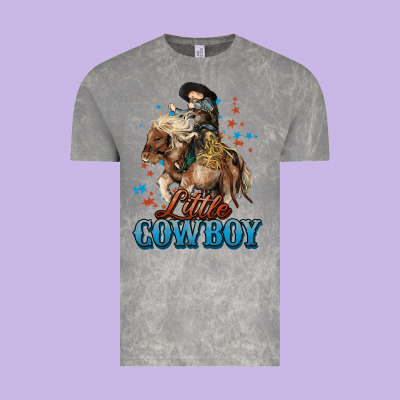 Little Cowboy Midilli Horse Kid Boy Vintage Tee Designed By Howdyjamesfarm