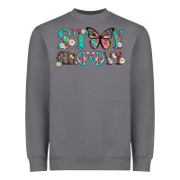 Storm stay groovy with butterfly peace sign and flowers Heavyweight Sweatshirt - Artiststas