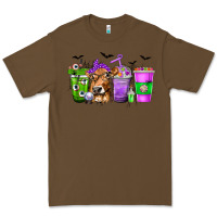 Cacao Coffee Cups with Cow and Halloween Premium Tee - texasbilliewilder