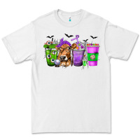 White Coffee Cups with Cow and Halloween Premium Tee - texasbilliewilder