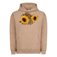 Pigment Burro sunflower leopard patch Urban Hoodie - AdoDesignShop
