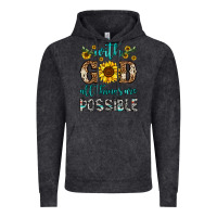 Vintage Black with god all things are possible Vintage Hoodie - OliviaCreatesArt
