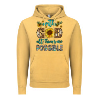 Vintage Mustard with god all things are possible Vintage Hoodie - OliviaCreatesArt