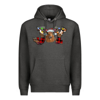 Charcoal Heather Joy Longhorn Premium Hoodie - CowhideDigitalArt