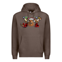 Coffee Joy Longhorn Premium Hoodie - CowhideDigitalArt
