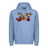 Colony Blue Joy Longhorn Premium Hoodie - CowhideDigitalArt