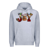 Heather Grey Joy Longhorn Premium Hoodie - CowhideDigitalArt