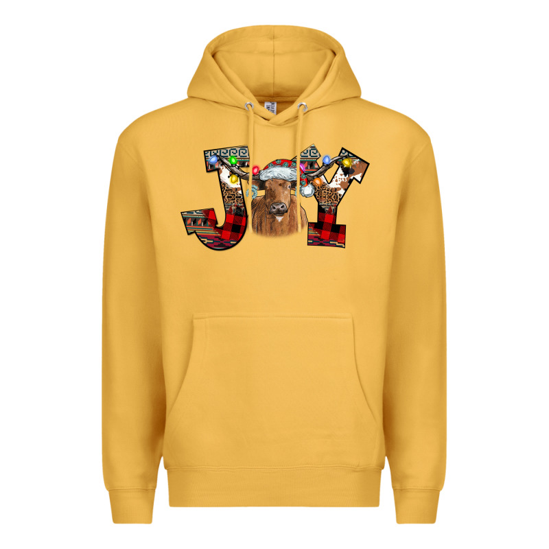 Joy Longhorn Premium Hoodie by CowhideDigitalArt | Teevron