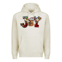 Oatmeal Heather Joy Longhorn Premium Hoodie - CowhideDigitalArt