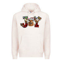 Pale Pink Joy Longhorn Premium Hoodie - CowhideDigitalArt