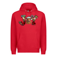 Red Joy Longhorn Premium Hoodie - CowhideDigitalArt