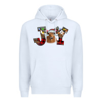 White Joy Longhorn Premium Hoodie - CowhideDigitalArt