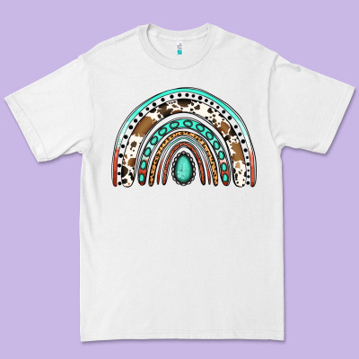 Blessed Western Rainbow Premium Tee Designed By Jasminsmagicworld