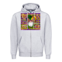 Heather Grey mardi gras gnomes mask serape sunflowers Zipper Hoodie - Artiststas