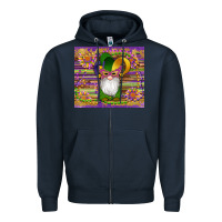 Navy mardi gras gnomes mask serape sunflowers Zipper Hoodie - Artiststas