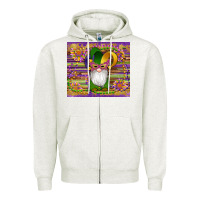 Oatmeal Heather mardi gras gnomes mask serape sunflowers Zipper Hoodie - Artiststas