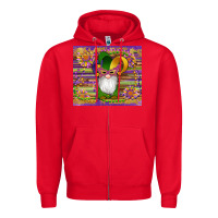 Red mardi gras gnomes mask serape sunflowers Zipper Hoodie - Artiststas