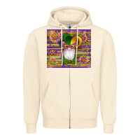 Sandshell mardi gras gnomes mask serape sunflowers Zipper Hoodie - Artiststas