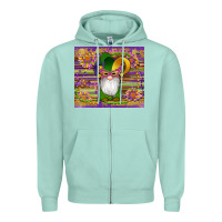 Seafoam mardi gras gnomes mask serape sunflowers Zipper Hoodie - Artiststas