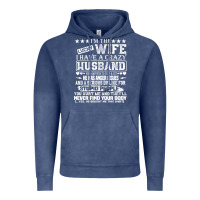 Vintage Denim i am a lucky wife i have a crazy husband valentine gift Vintage Hoodie - longCreatives