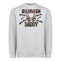 Heather Grey halloween daddy Heavyweight Sweatshirt - CowhideDigitalArt