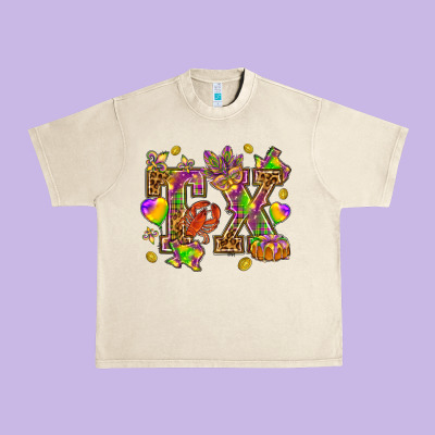 Texas Mardi Gras Urban Heavy Tee Designed By Howdyjamesfarm