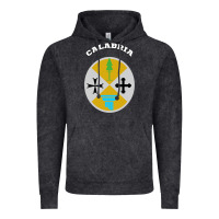 Vintage Black Calabria Coat of arms  Flag souvenir Italy Vintage Hoodie - longCreatives
