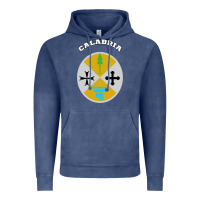 Vintage Denim Calabria Coat of arms  Flag souvenir Italy Vintage Hoodie - longCreatives