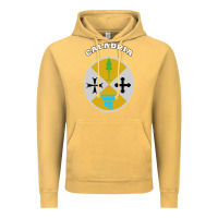 Vintage Mustard Calabria Coat of arms  Flag souvenir Italy Vintage Hoodie - longCreatives
