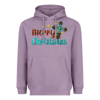 Lavender merry christmas turquoise gemstones cross Heavyweight Hoodie - BarkalooDesign