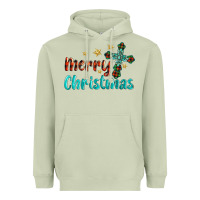 Matcha merry christmas turquoise gemstones cross Heavyweight Hoodie - BarkalooDesign