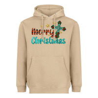 Mushroom merry christmas turquoise gemstones cross Heavyweight Hoodie - BarkalooDesign