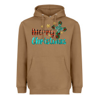 Toasted Coconut merry christmas turquoise gemstones cross Heavyweight Hoodie - BarkalooDesign