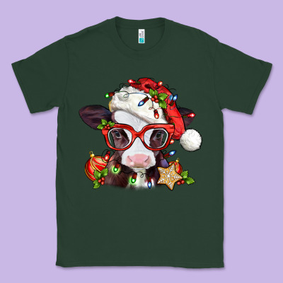 Christmas Baby Cow Classic Tee Designed By Jasminsmagicworld