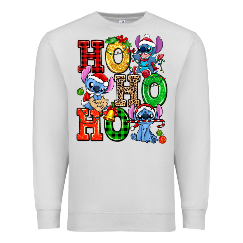 Ho Ho Ho Stitch Premium Sweatshirt by AdoDesignShop | Teevron