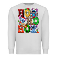 Dove Grey ho ho ho stitch Premium Sweatshirt - AdoDesignShop