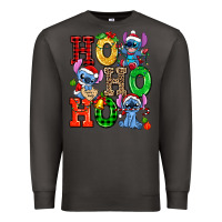 Smoke ho ho ho stitch Premium Sweatshirt - AdoDesignShop
