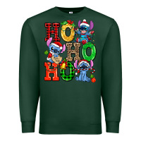 Sports Green ho ho ho stitch Premium Sweatshirt - AdoDesignShop
