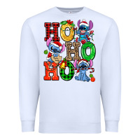White ho ho ho stitch Premium Sweatshirt - AdoDesignShop