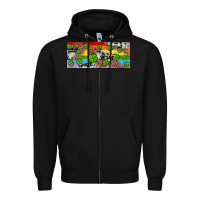 Black Western St. Patrick's Day Shamrock Rainbow Zipper Hoodie - Artiststas