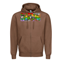 Chestnut Western St. Patrick's Day Shamrock Rainbow Zipper Hoodie - Artiststas