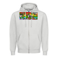 Western St. Patrick's Day Shamrock Rainbow Zipper Hoodie | Teevron